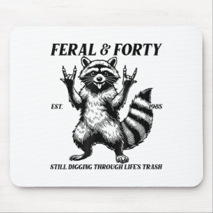 Tapis De Souris Funny 40e anniversaire Est 1985 Feral &amp; Quaran
