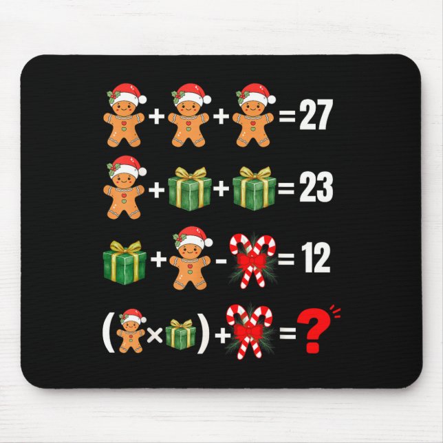 Tapis De Souris Funny 67 Meme Candy Merry Santa Math Teacher Chris (Devant)