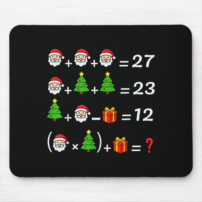 Tapis De Souris Funny 67 Meme Christmas Math Teacher Santa Six Sev (Devant)