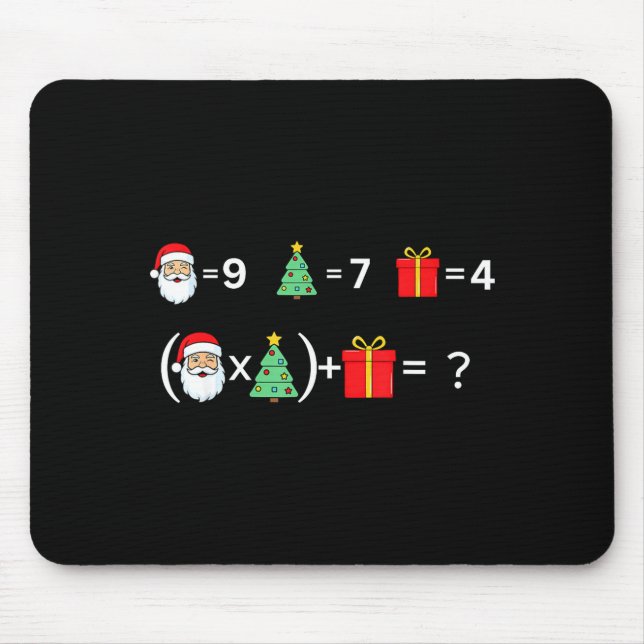Tapis De Souris Funny 67 Meme Christmas Math Teacher Santa Six Sev (Devant)