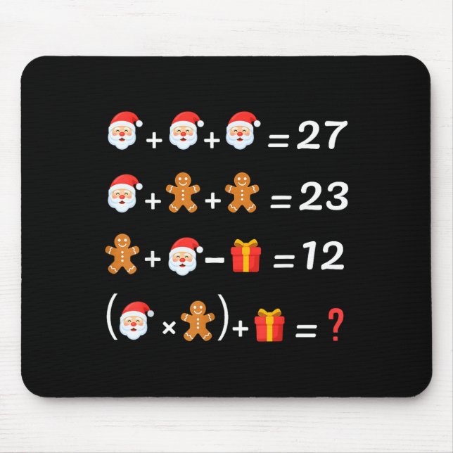 Tapis De Souris Funny 67 Meme Christmas Math Teacher Santa Six Sev (Devant)