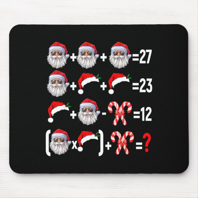 Tapis De Souris Funny 67 Meme Santa Christmas Tree Math Teacher Xm (Devant)