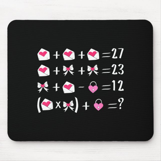 Tapis De Souris Funny 67 Meme Valentine Math Teacher Bow Six Seven (Devant)
