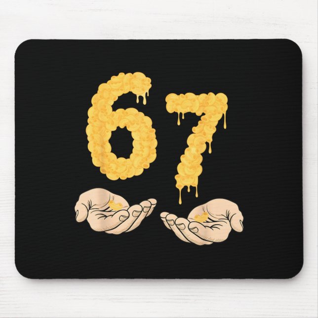 Tapis De Souris Funny 67 Six Seven Cheesy Mac &amp; Cheese 6 7 Kid (Devant)