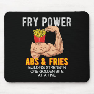 Tapis De Souris Funny Abs Exercice Fries Français Muscle Building 