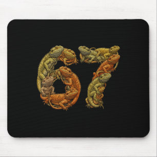 Tapis De Souris Funny Bearded Dragon 6 7 Meme Six Seven Beardzilla