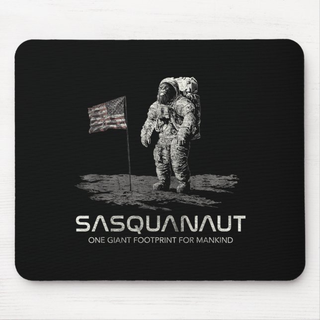 Tapis De Souris Funny Bigfoot Sasquatch Space Sasquanaut  (Devant)
