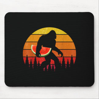 Tapis De Souris Funny Bigfoot With Watermelon Slice Melon Summer