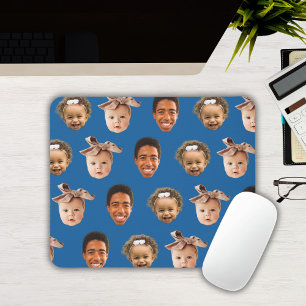 Tapis De Souris Funny Blue Custom Papa de 3 Enfants Photo