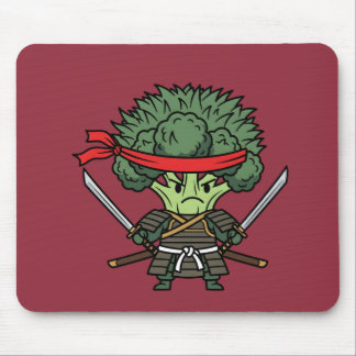 Tapis De Souris Funny Broccoli Samurai Warrior Japanese Art Illust