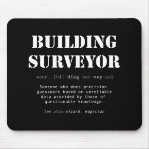 Tapis De Souris Funny Building Surveyor Dictionary Cadeau