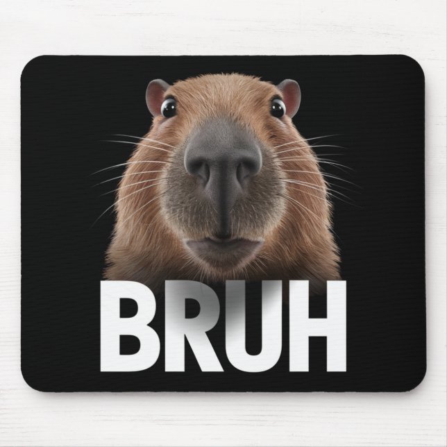 Tapis De Souris Funny Capybara Bruh (Devant)