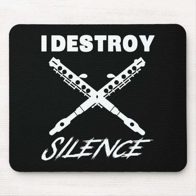 Tapis De Souris Funny Ccolo Shirt - I Destroy Silence New Year Gif (Devant)