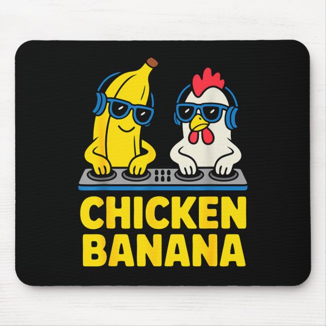 Tapis De Souris Funny Chicken Banana  (Devant)
