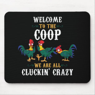 Tapis De Souris Funny Chicken Welcome