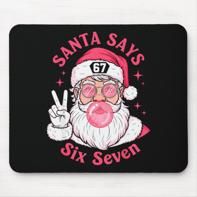 Tapis De Souris Funny Christmas 67 Meme Brain Rot Santa Claus Xmas (Devant)