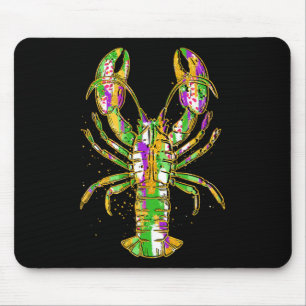 Tapis De Souris Funny Crawfish Jester perles Funny Mardi Gras Men