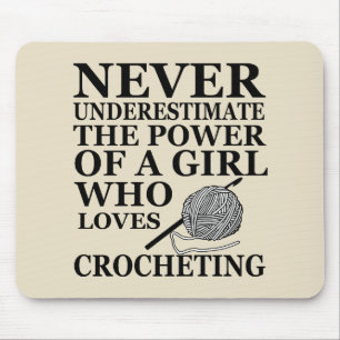 Tapis De Souris Funny crochet citations crocheters cadeau