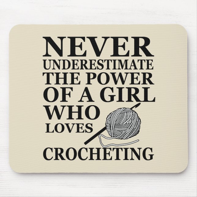 Tapis De Souris Funny crochet citations crocheters cadeau (Devant)