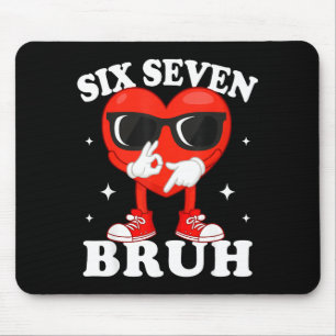 Tapis De Souris Funny Dabbing Heart Bruh 67 Mème de la Saint-Valen