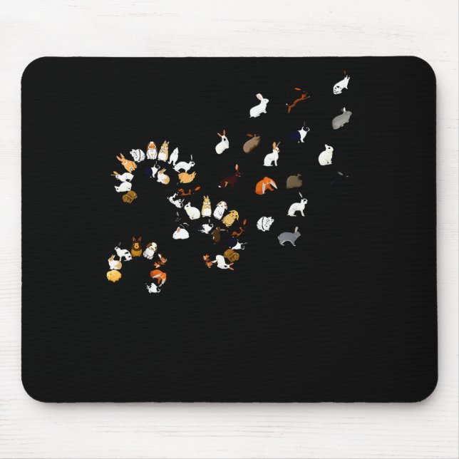 Tapis De Souris Funny Dandelion Bunny Flower  (Devant)