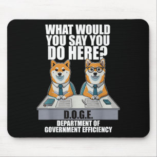 Tapis De Souris Funny Doge Meme D.o.g.e, Ministère du gouvernement