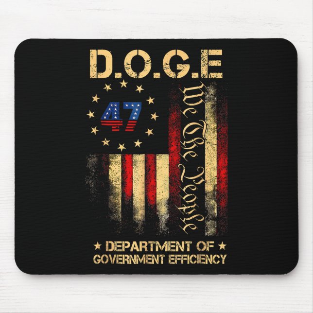 Tapis De Souris Funny Doge Ministère De L'Efficacité Gouvernementa (Devant)
