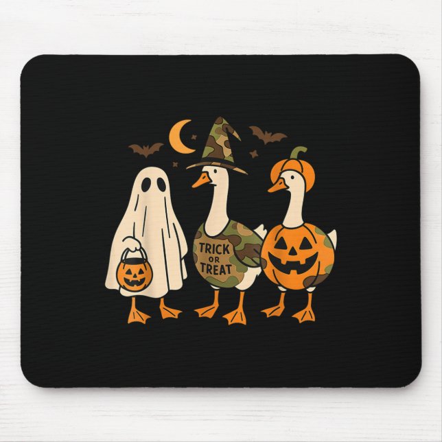 Tapis De Souris Funny Duck Duck Boo Halloween Costume Duck  (Devant)