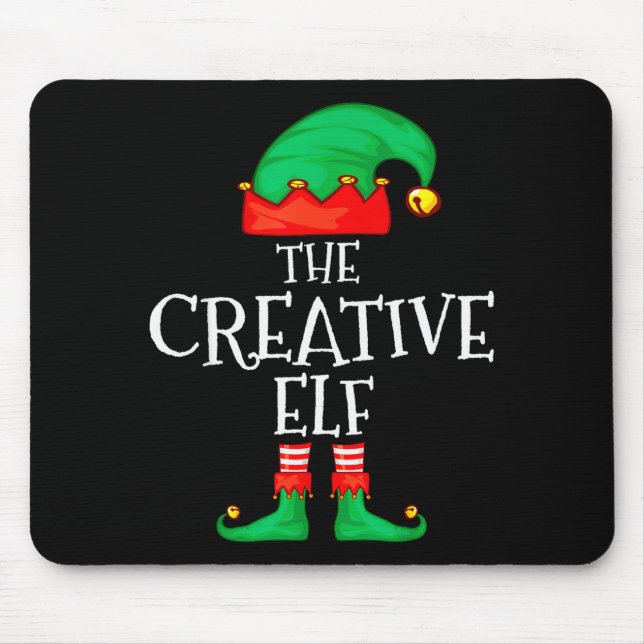 Tapis De Souris Funny Elf Family Christmas Creative Elf Sweater Me (Devant)