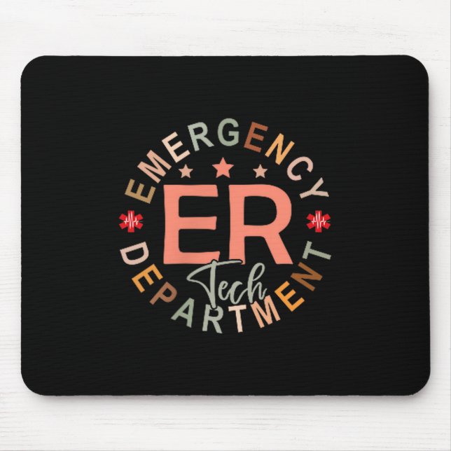 Tapis De Souris Funny Emergency Department Tech Emergency Room Tec (Devant)