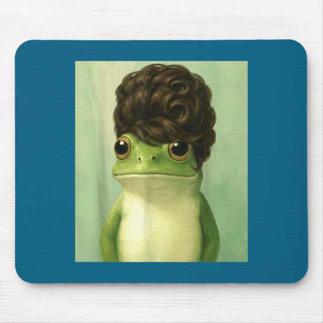 Tapis De Souris Funny Frog Beehive Bob Haircut Meme  (Devant)