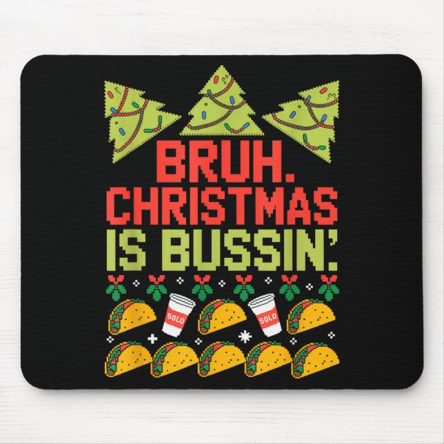 Tapis De Souris Funny Gen Alpha Gen Z Slang Funny Christmas Sweate (Devant)