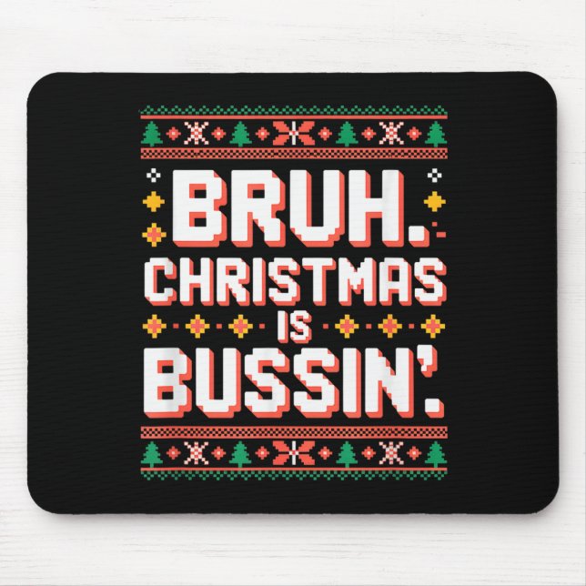 Tapis De Souris Funny Gen Alpha Gen Z Slang Funny Christmas Sweate (Devant)