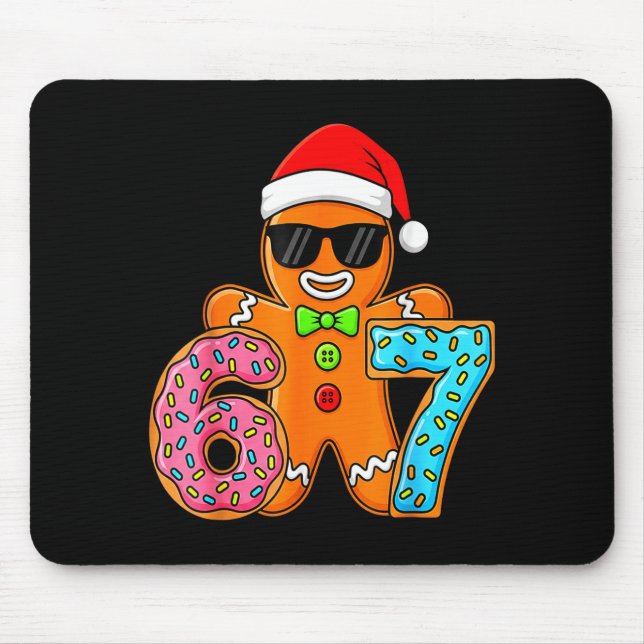 Tapis De Souris Funny Gingerbread Six Seven 67 Ice Cream Drip Chri (Devant)