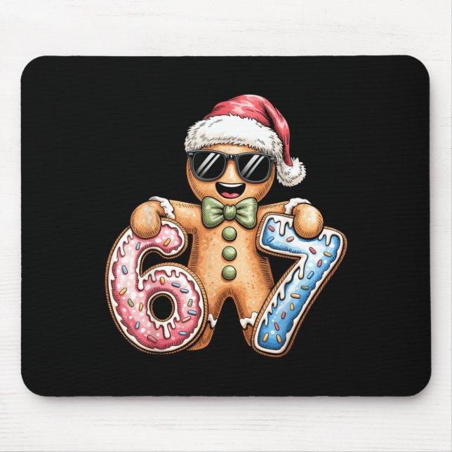 Tapis De Souris Funny Gingerbread Six Seven 67 Ice Cream Drip Chri (Devant)