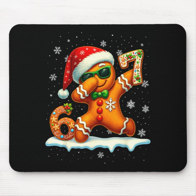 Tapis De Souris Funny Gingerbread Six Seven 67 Ice Cream Drip Chri (Devant)