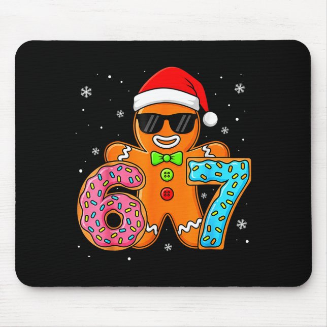 Tapis De Souris Funny Gingerbread Six Seven 67 Ice Cream Drip Chri (Devant)