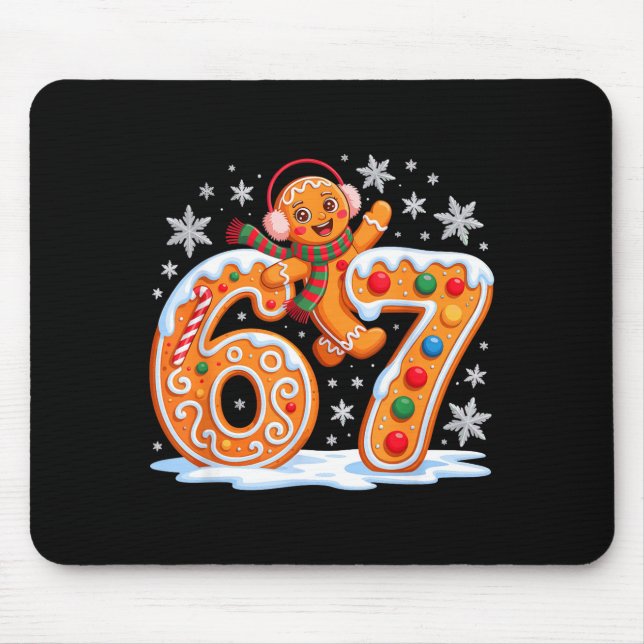 Tapis De Souris Funny Gingerbread Six Seven 67 Ice Cream Drip Chri (Devant)