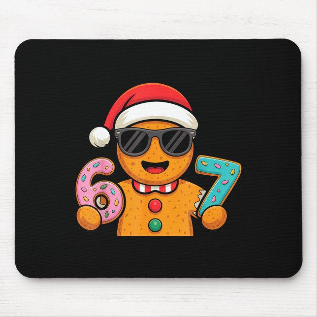 Tapis De Souris Funny Gingerbread Six Seven 67 Ice Cream Drip Chri (Devant)