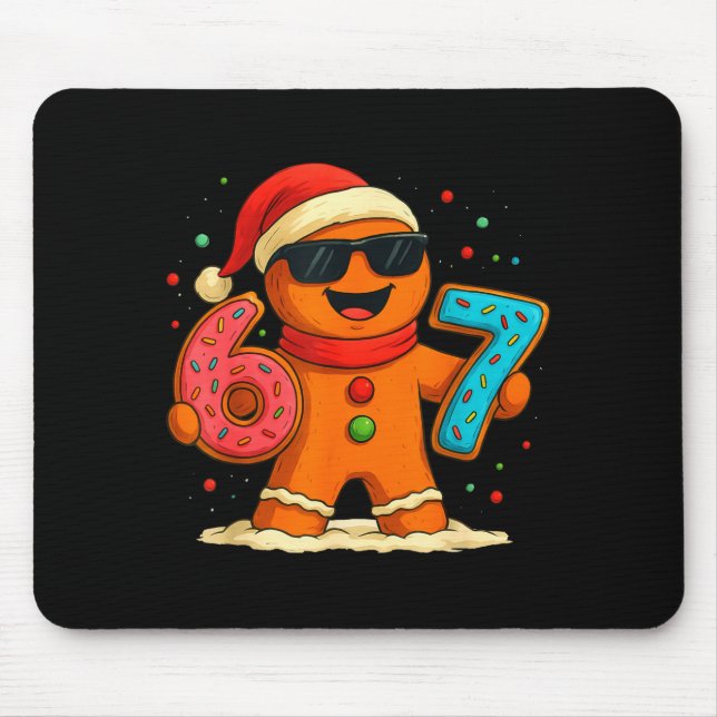 Tapis De Souris Funny Gingerbread Six Seven 67 Ice Cream Drip Chri (Devant)