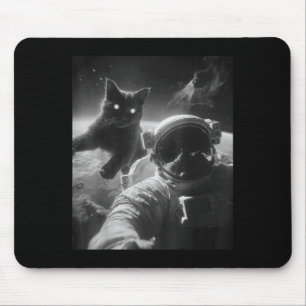 Tapis De Souris Funny Graphic Chat Astronaut Selfie Funny
