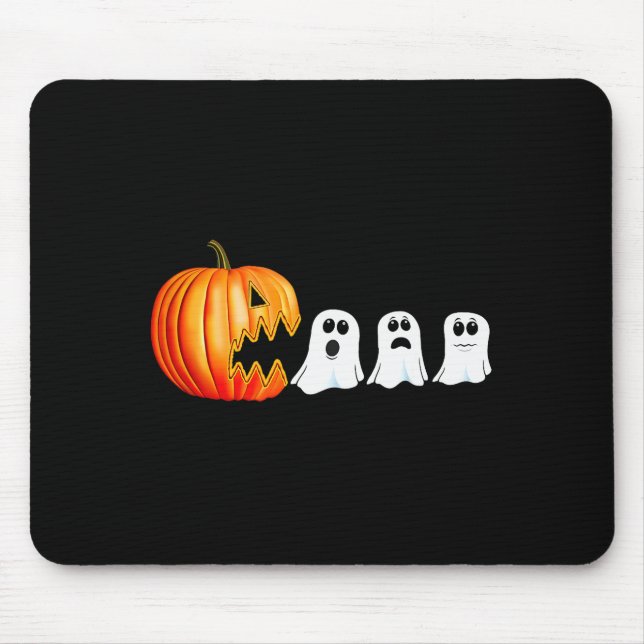 Tapis De Souris Funny Halloween Pumpkin Ghosts Jack O Lantern  (Devant)