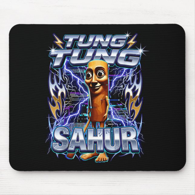Tapis De Souris Funny Italian Brainrot Tung Tung Tung Sahur  (Devant)