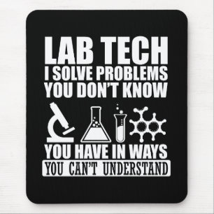 Tapis De Souris Funny lab tech cite laboratoire technicien humour