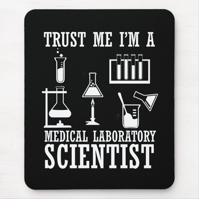 Tapis De Souris Funny laboratoire médical technicien scientifique  (Devant)