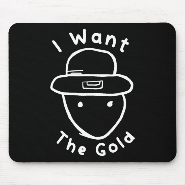 Tapis De Souris Funny Leprechaun Amateur Sketch St patrick de mème (Devant)