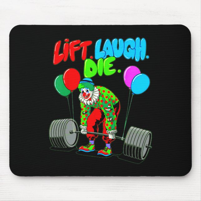 Tapis De Souris Funny Lift Laugh Die Gym Poids Bodybuilding (Devant)