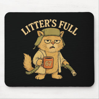Tapis De Souris Funny Litter’s Full Cat Parody 67 Six Seven Meme