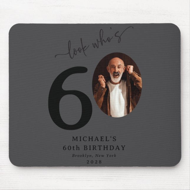 Tapis De Souris Funny Look Whos 60 Stylish 60th Birthday  (Devant)