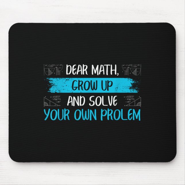 Tapis De Souris Funny Math Quote Back To School Girls Boys Teens  (Devant)